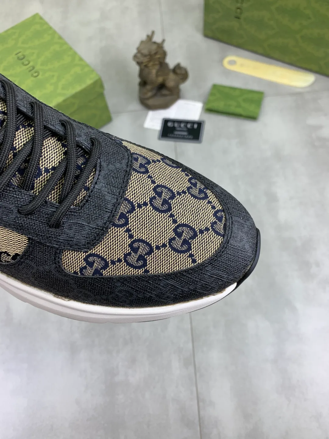 Men's men's shoes 💰P460💰[New model] (GUCCI) official website's latest 🎁🎁casual and fashionable men's shoes👟, hot style 💥 style is simple and elegant, exclusive for trendy men. Unique official website's latest brand double G element Elements 👑 Original Gucci decoration, fashionable and generous, fabric original calfskin ✅ fully imported first-layer pigskin lining, official website designated wear-resistant, lightweight original rubber casual outsole, classic model taken in real life 🎬38-44 (45 customized) 2️⃣ colors available
